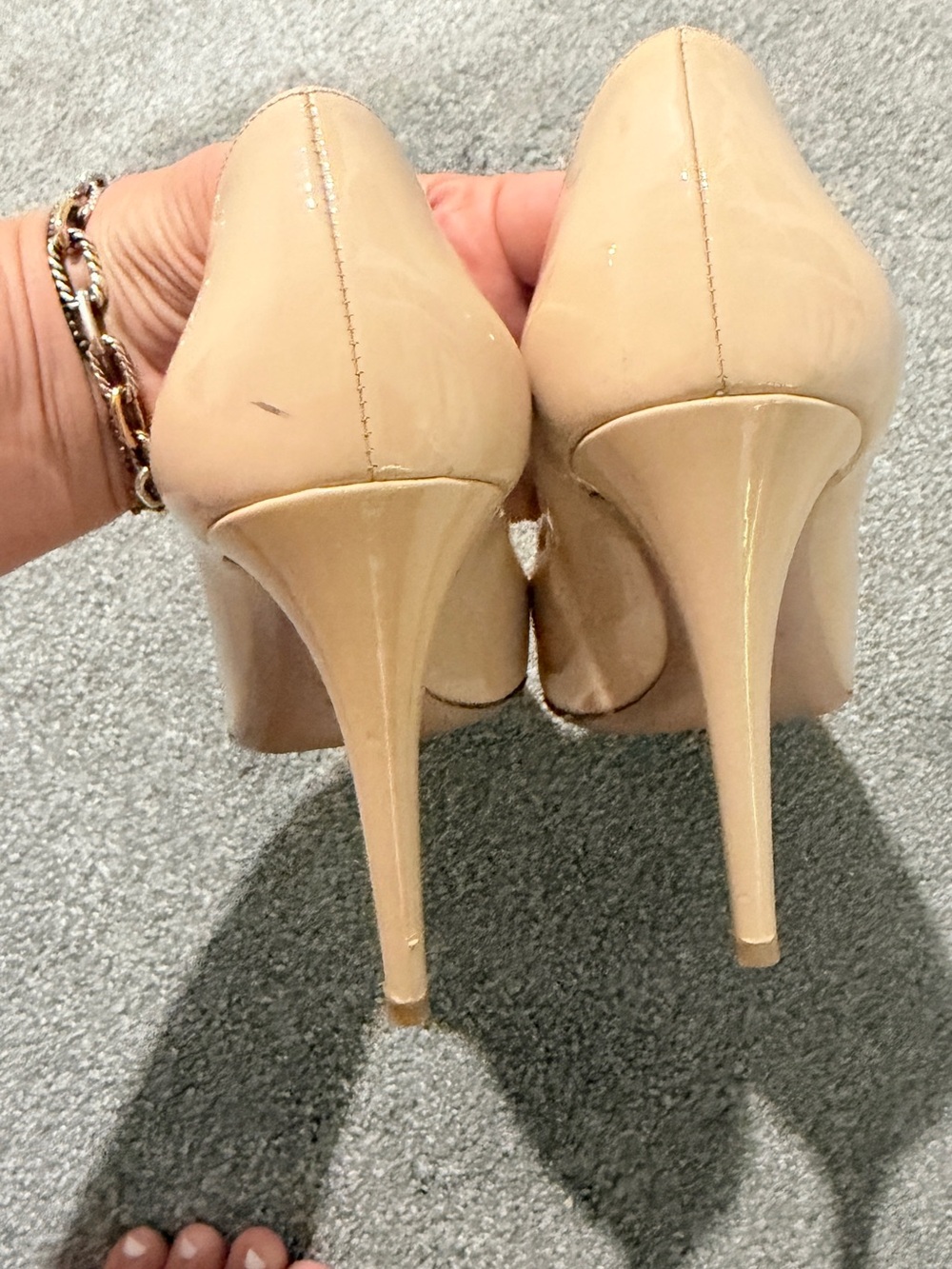 Prada Blush Patent Leather Pointed Toe Pumps - Picture 4 of 4